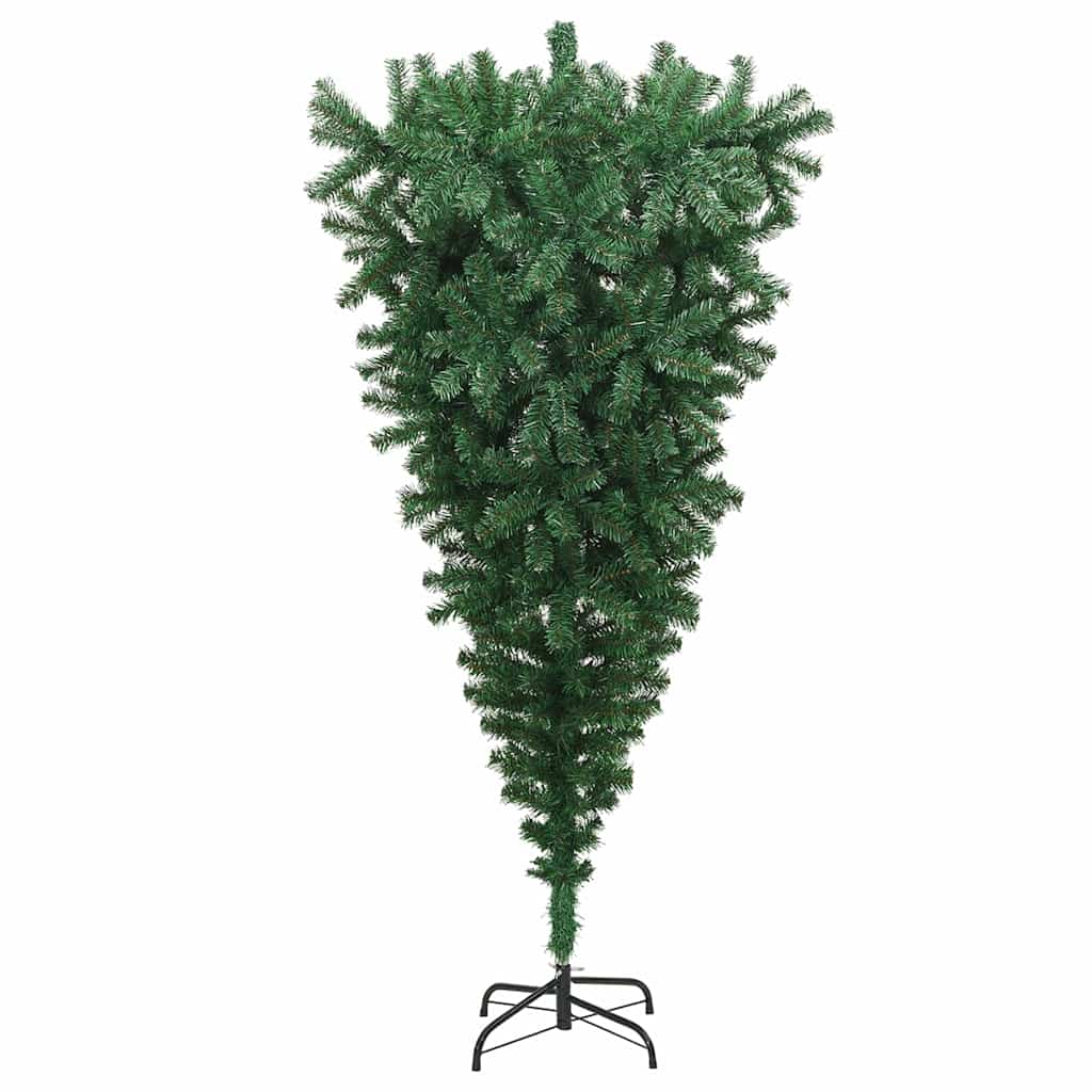 Upside-down Artificial Pre-lit Christmas Tree with Ball Set PVC Width 180 cm without balls