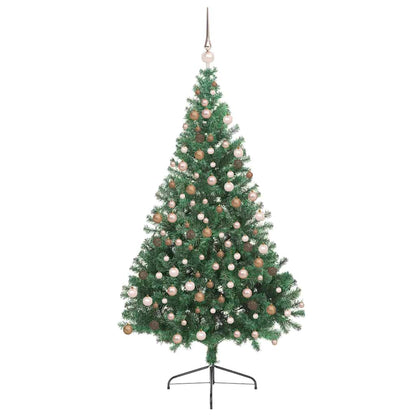 vidaXL Artificial Pre-lit Christmas Tree Green 180 cm PVC 3