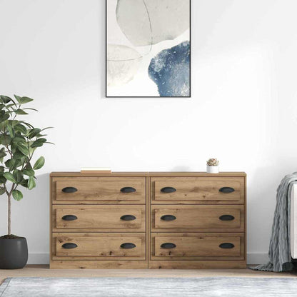 Sideboards 2 pcs Engineered Wood Artisan oak