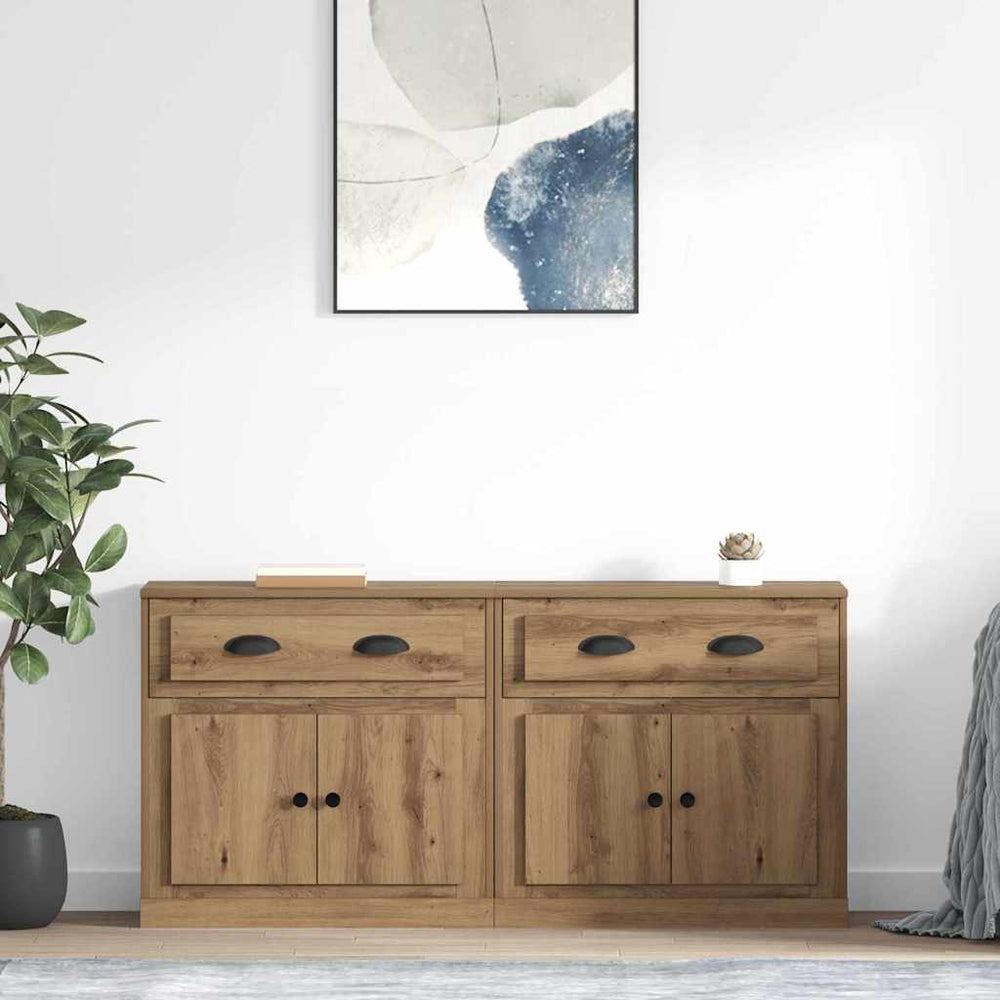 vidaXL Sideboards 2 pcs Engineered Wood