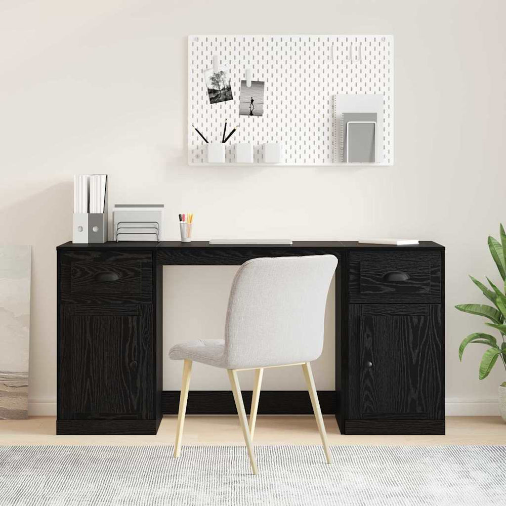vidaXL Desk with Cabinet Engineered Wood