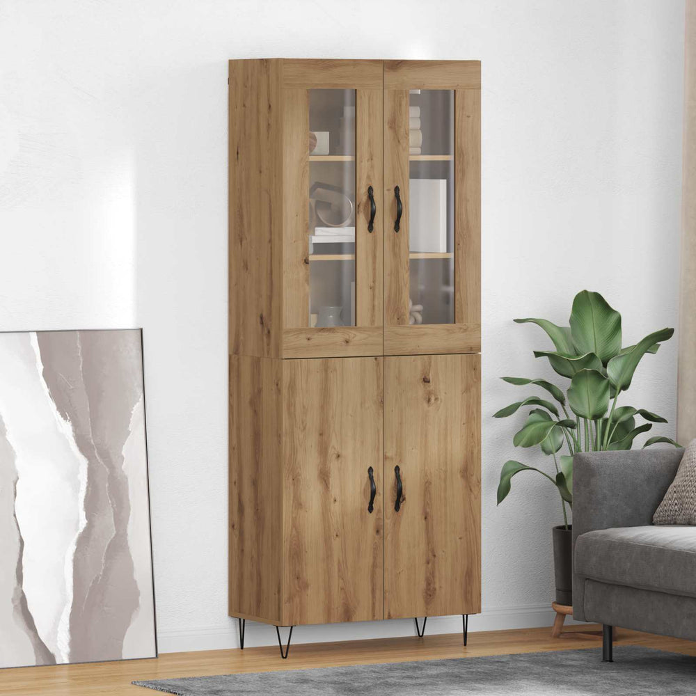 vidaXL Highboard 69.5x34x180 cm Engineered Wood 2 Doors