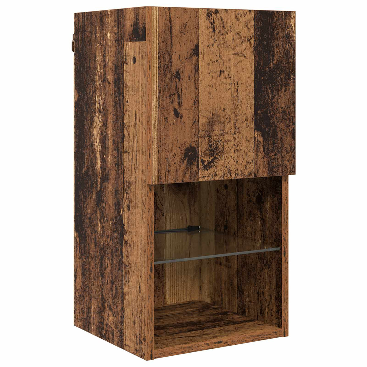 6 Piece TV Wall Units with LED Engineered Wood Old wood