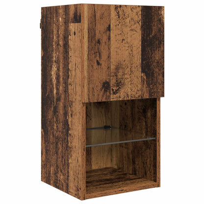 6 Piece TV Wall Units with LED Engineered Wood Old wood
