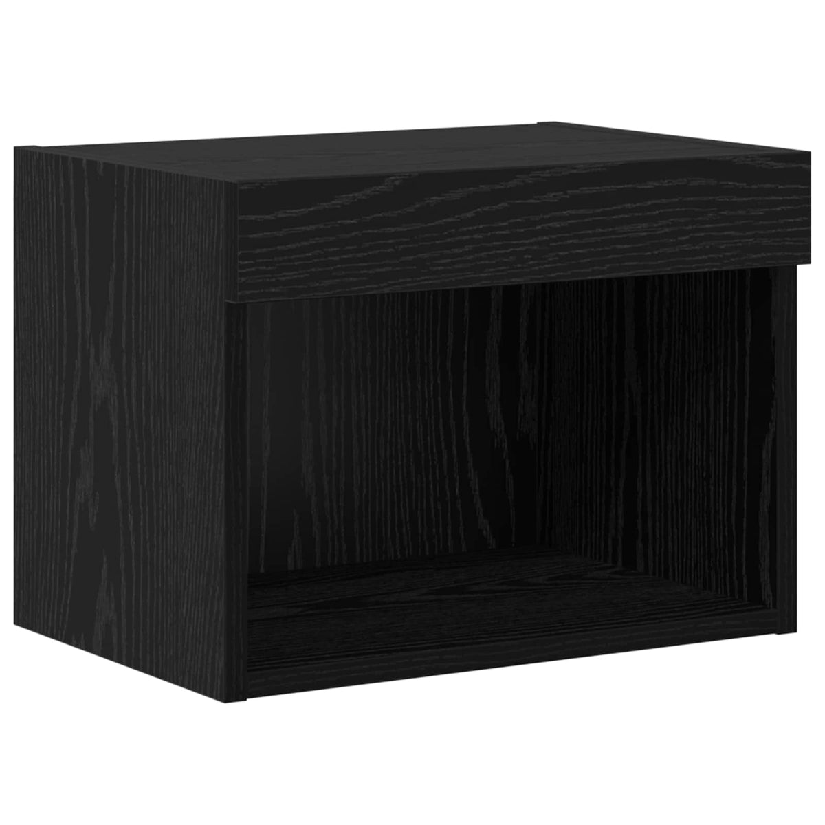 5 Piece TV Wall Units with LED Engineered Wood Black oak