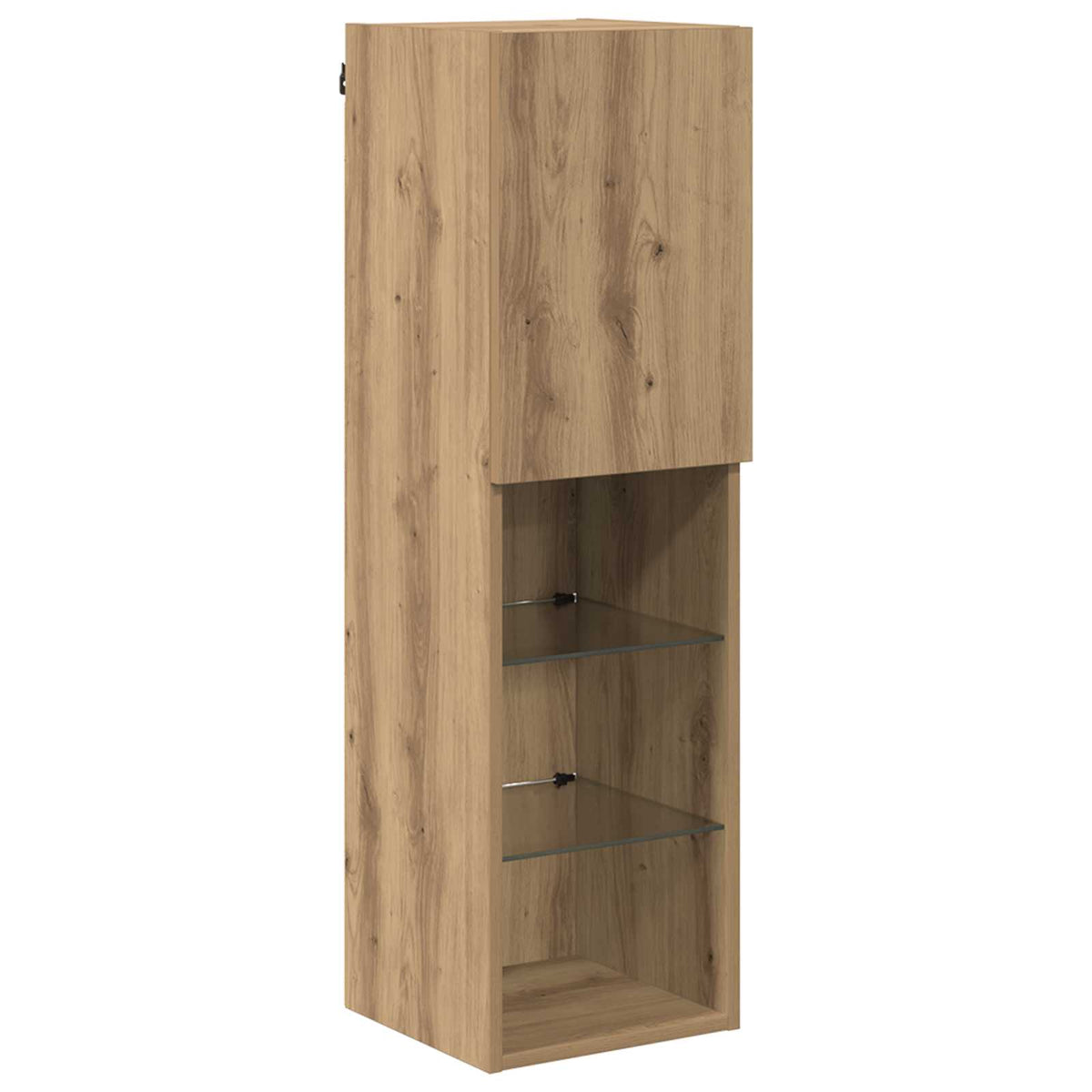 6 Piece TV Wall Cabinet Set with LED Lights Artisan oak