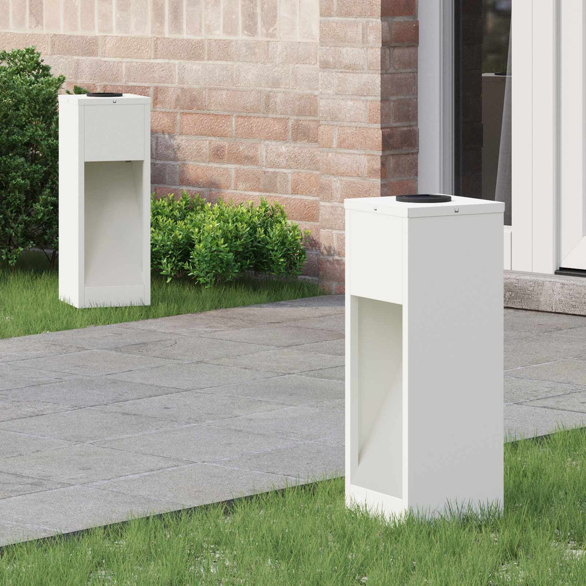 Solar Led Pathway Light 2 pcs Warm White White 18 x 18 x 50 cm