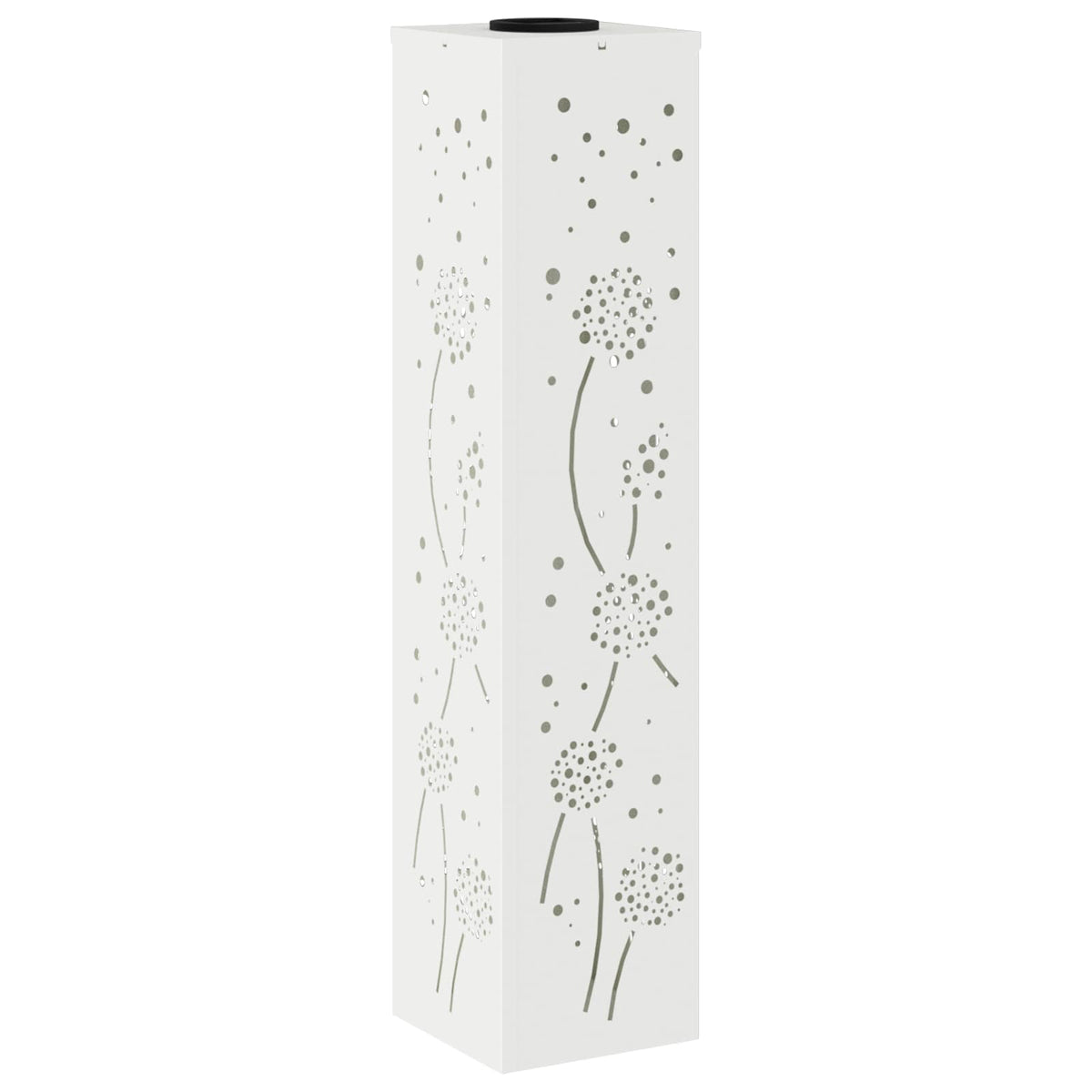 Solar LED Pathway Light 2 pcs Warm White 18 x 18 x 80 cm Dandelion Pattern White