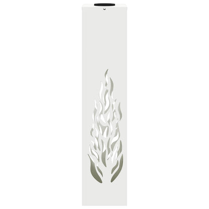 Solar LED Pathway Light 2 pcs Warm White 18 x 18 x 80 cm Flame Pattern White