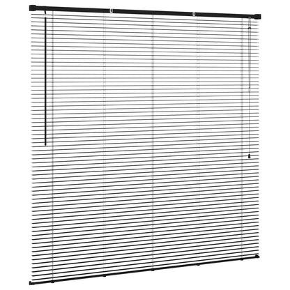 Venetian Blind 25 mm PVC Drop 150 cm Black 140 cm