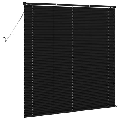 Venetian Blind 25 mm PVC Drop 150 cm Black 140 cm