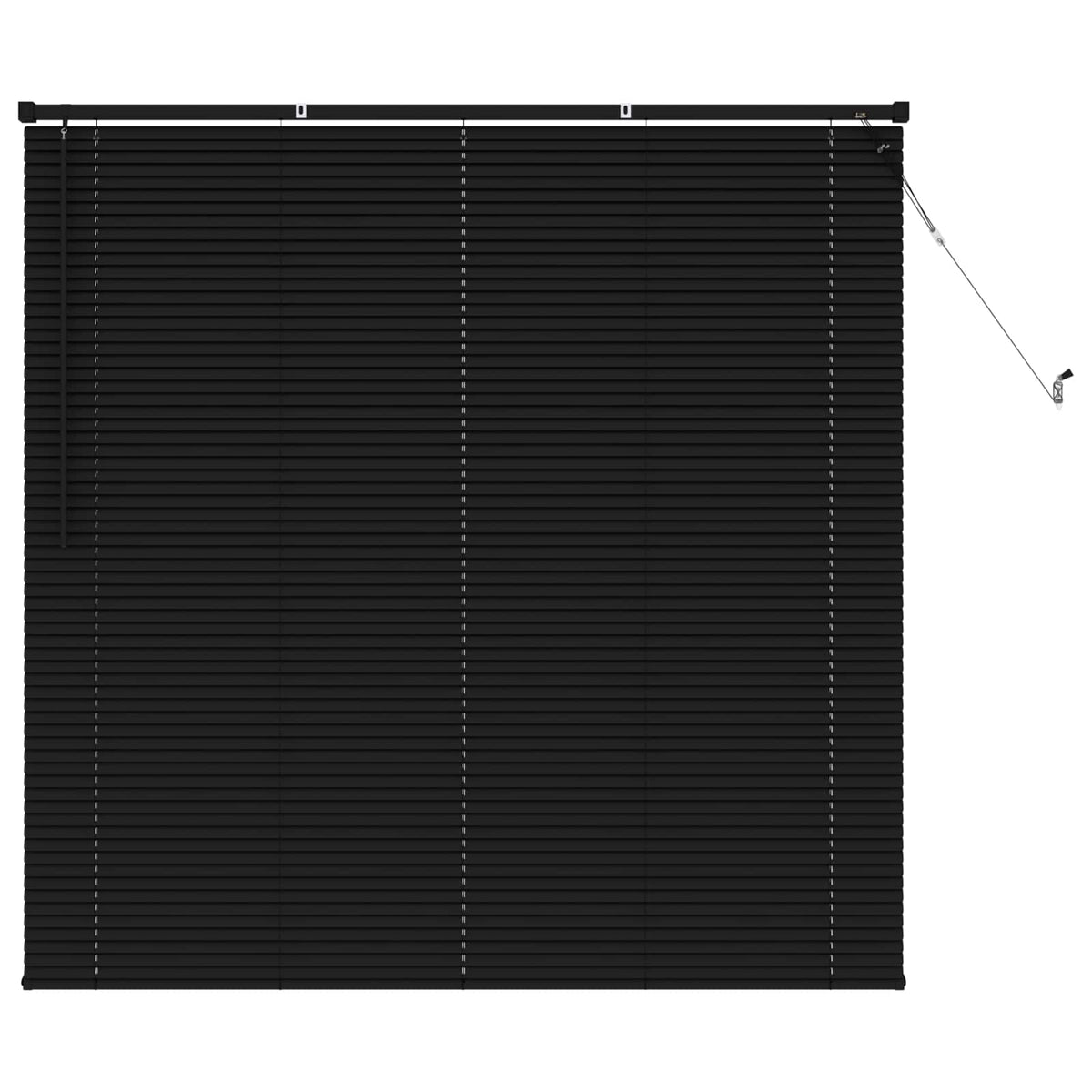 Venetian Blind 25 mm PVC Drop 150 cm Black 140 cm