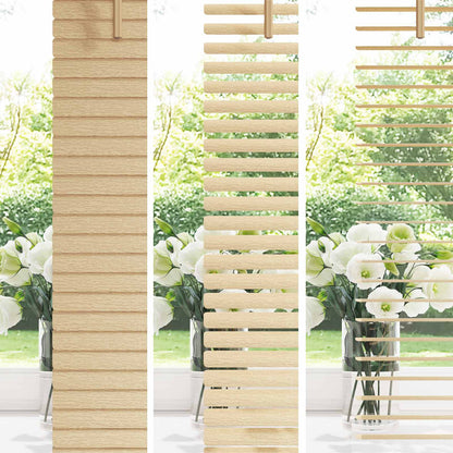 Venetian Blind with Pattern 25 mm PVC Drop 150 cm Light Brown 150 cm