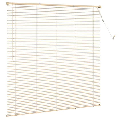 Venetian Blind with Pattern 25 mm PVC Drop 150 cm Light Brown 150 cm