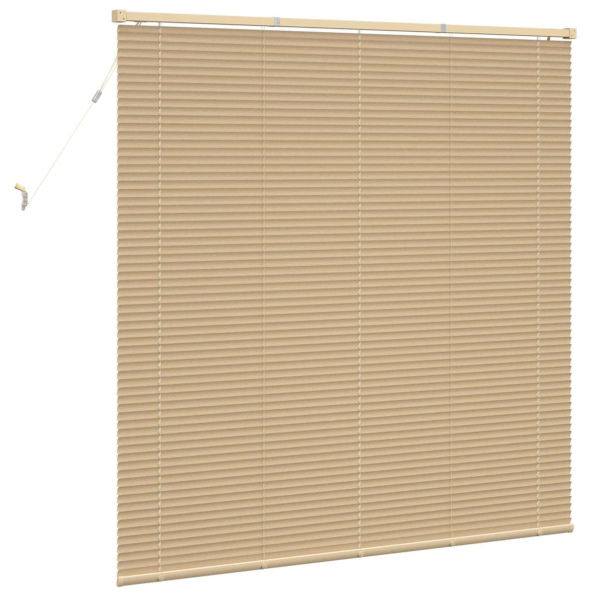 Venetian Blind with Pattern 25 mm PVC Drop 150 cm Light Brown 150 cm