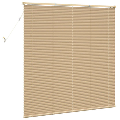 Venetian Blind with Pattern 25 mm PVC Drop 150 cm Light Brown 150 cm
