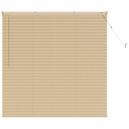 Venetian Blind with Pattern 25 mm PVC Drop 150 cm Light Brown 150 cm