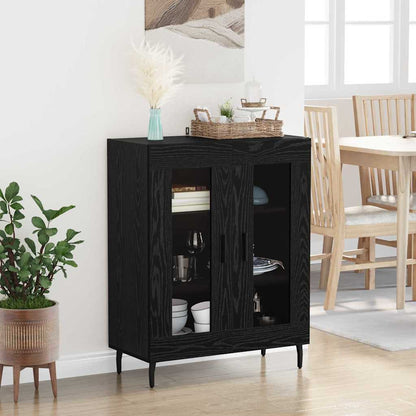 Sideboard 69,5x34x90 cm Engineered Wood Black oak