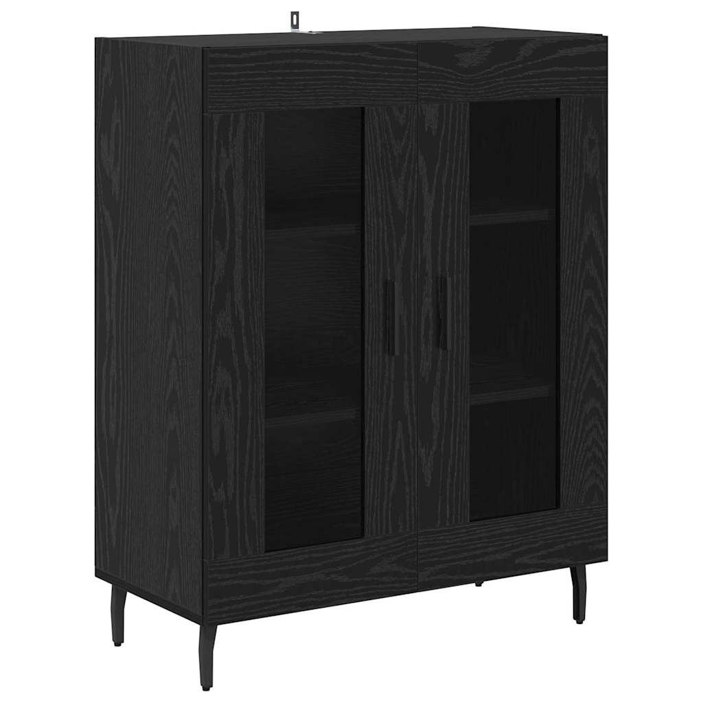 Sideboard 69,5x34x90 cm Engineered Wood Black oak