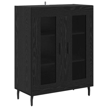 Sideboard 69,5x34x90 cm Engineered Wood Black oak