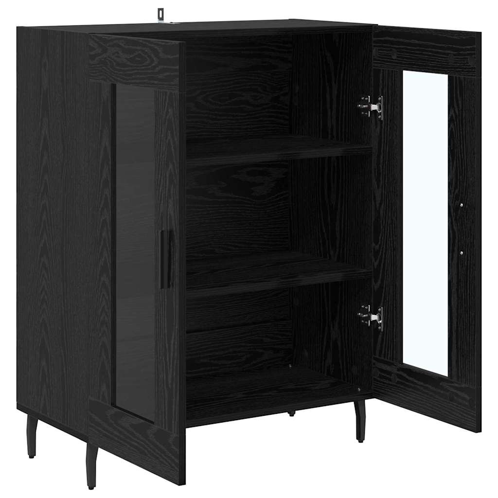 Sideboard 69,5x34x90 cm Engineered Wood Black oak