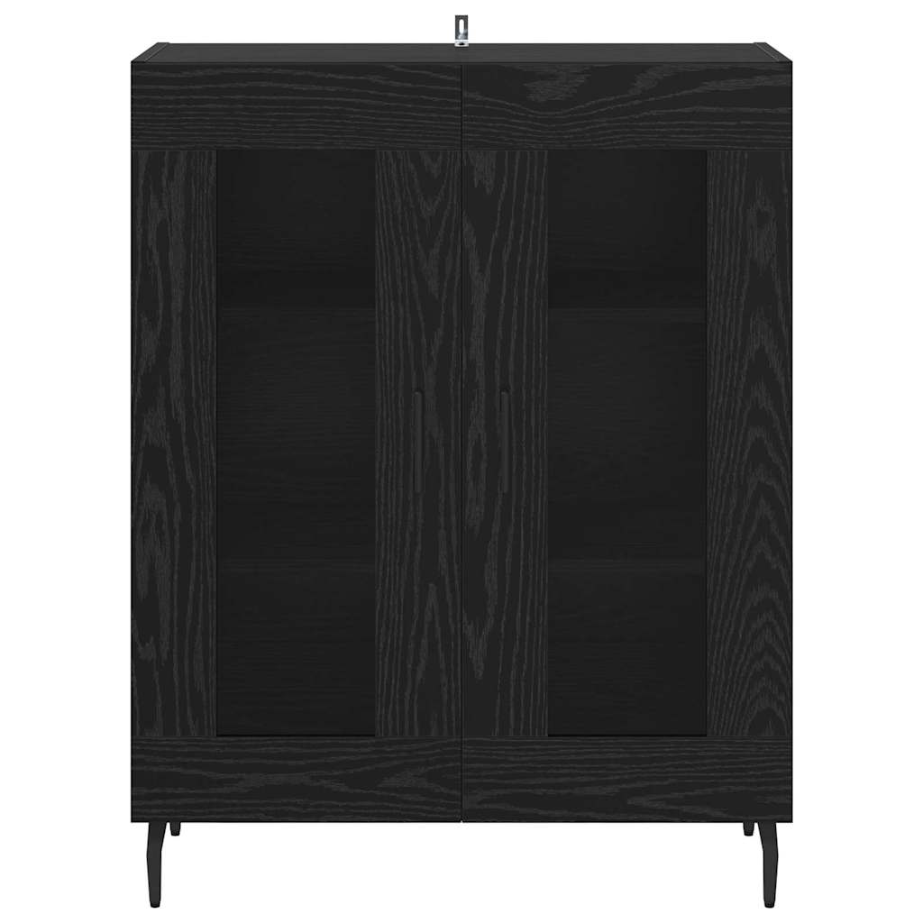 Sideboard 69,5x34x90 cm Engineered Wood Black oak