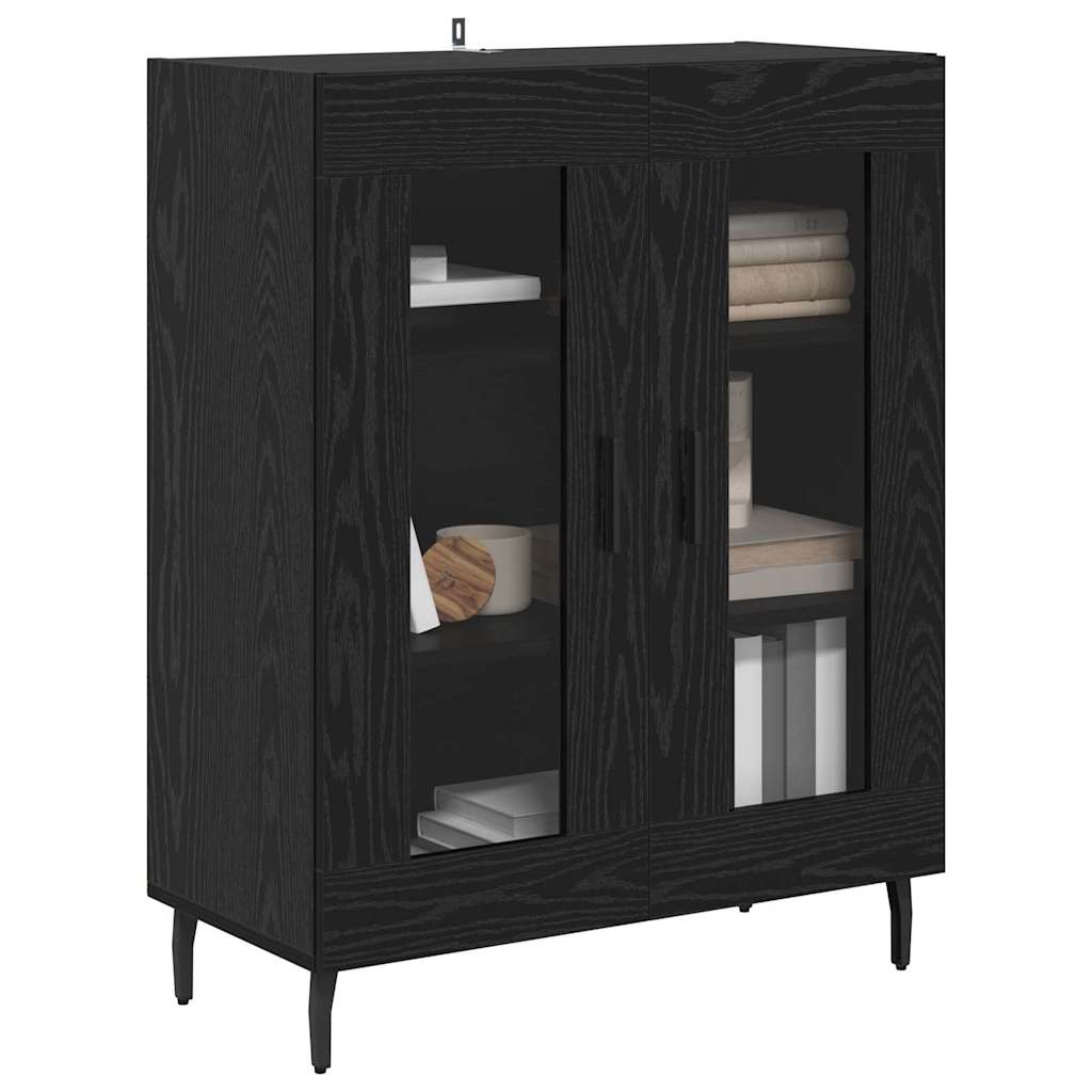 Sideboard 69,5x34x90 cm Engineered Wood Black oak