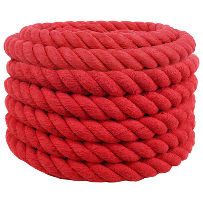 Cotton Rope 100% Cotton Red Length 25 m 30 mm