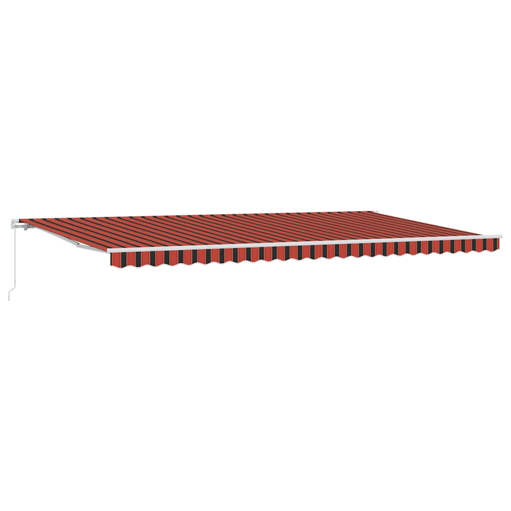 vidaXL Retractable Awning Orange and Brown 600 x 300 cm 2
