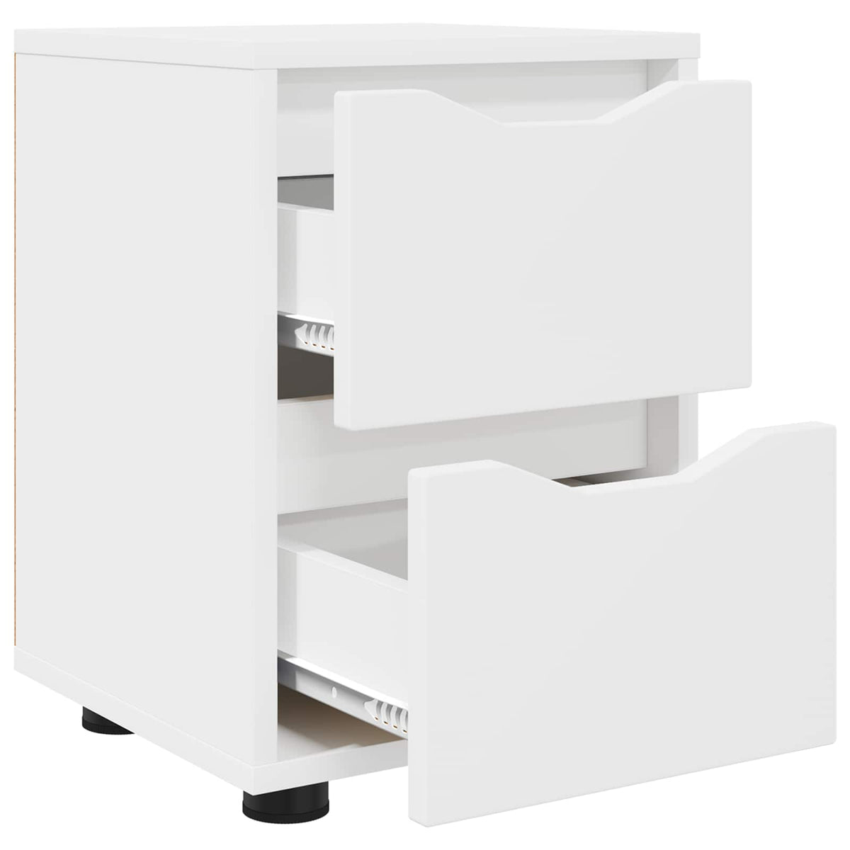 Bedside Table 30.5 x 30 x 43 cm Engineered Wood White 2