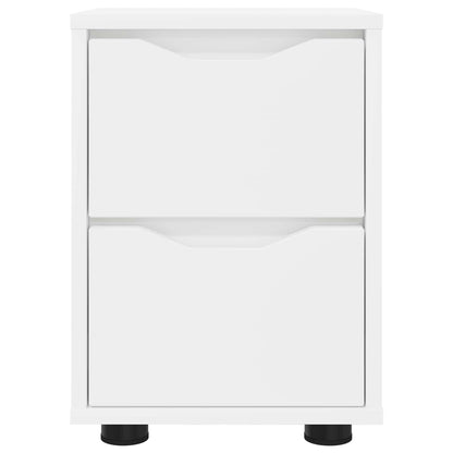 Bedside Table 30.5 x 30 x 43 cm Engineered Wood White 2