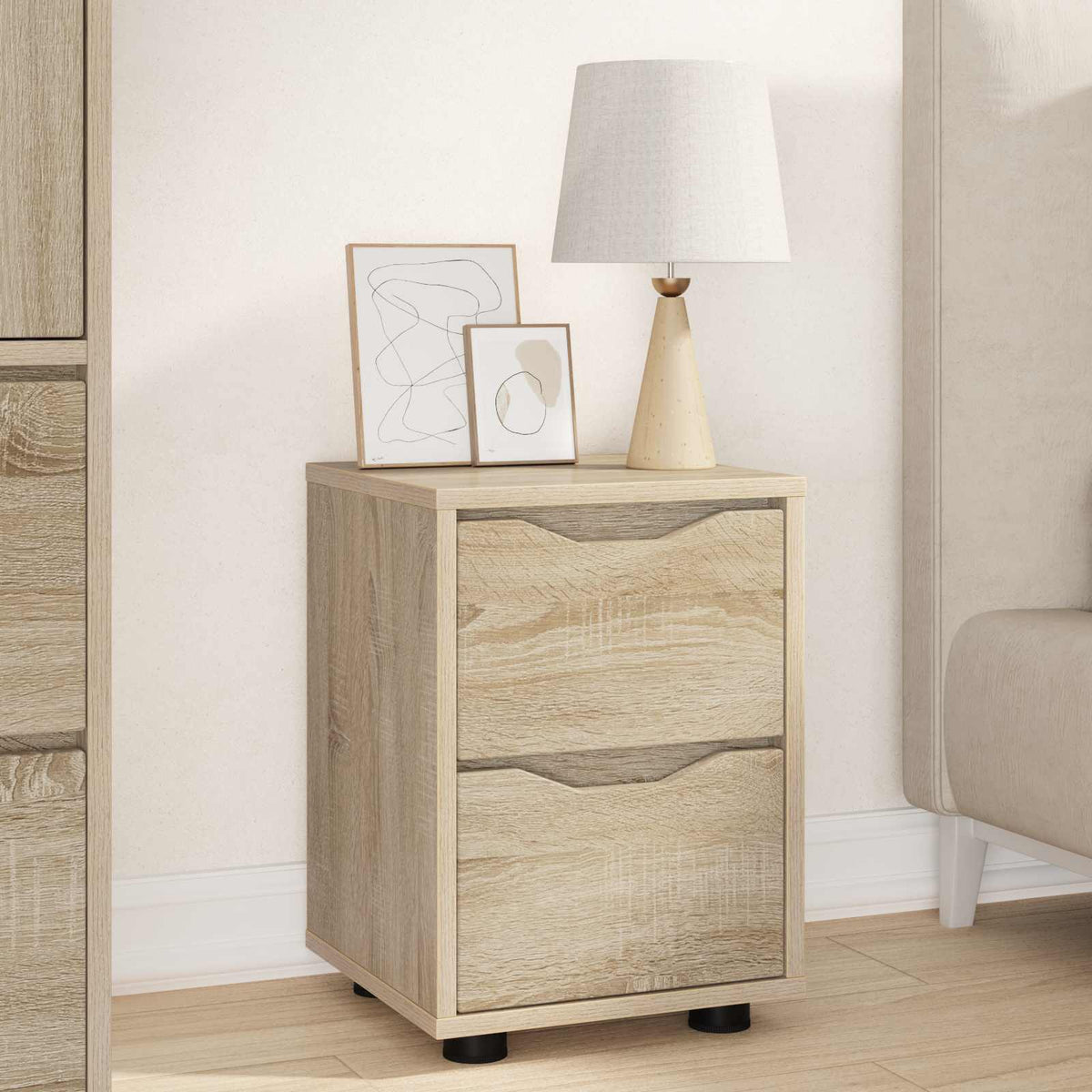 Bedside Table 30.5 x 30 x 43 cm Engineered Wood Sonoma oak 1