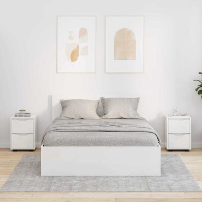 Bedside Table 30.5 x 30 x 43 cm Engineered Wood High gloss white 2
