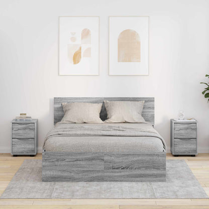 Bedside Table 30.5 x 30 x 43 cm Engineered Wood Grey sonoma 2