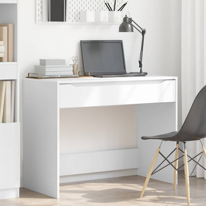 Desk with Drawer 100 x 50 x 78 cm Engineered Wood White
