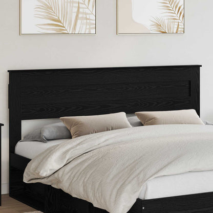 Headboard Engineered wood Black Oak 200 cm