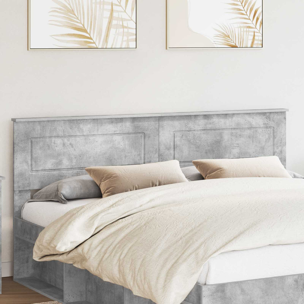 Headboard Engineered wood Concrete Grey 180 cm