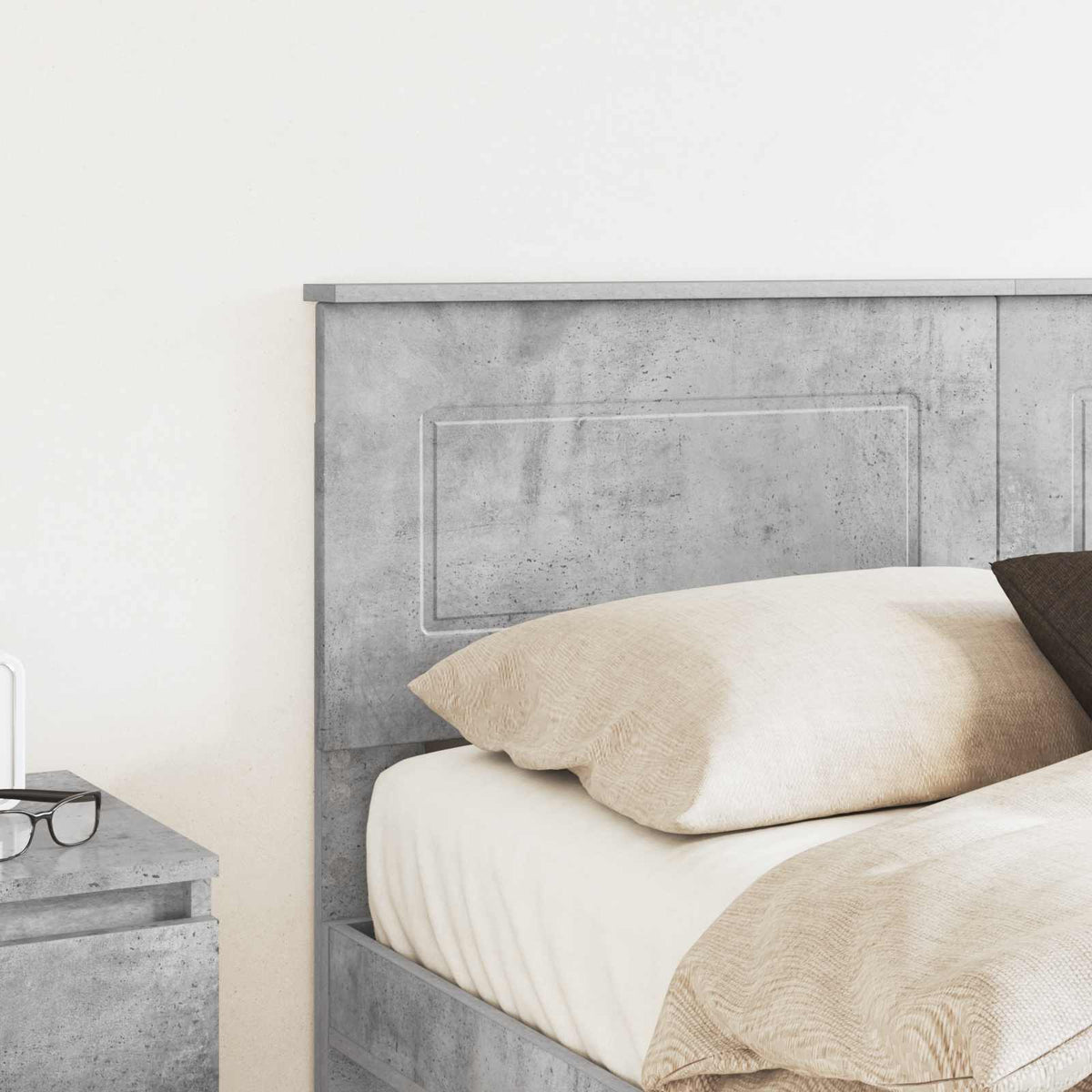 Headboard Engineered wood Concrete Grey 160 cm