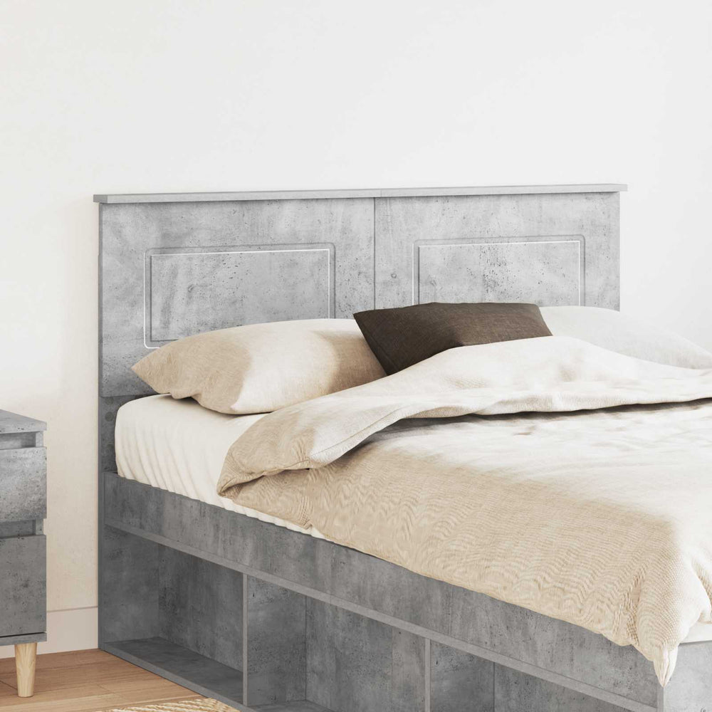 vidaXL Headboard Engineered wood Concrete Grey