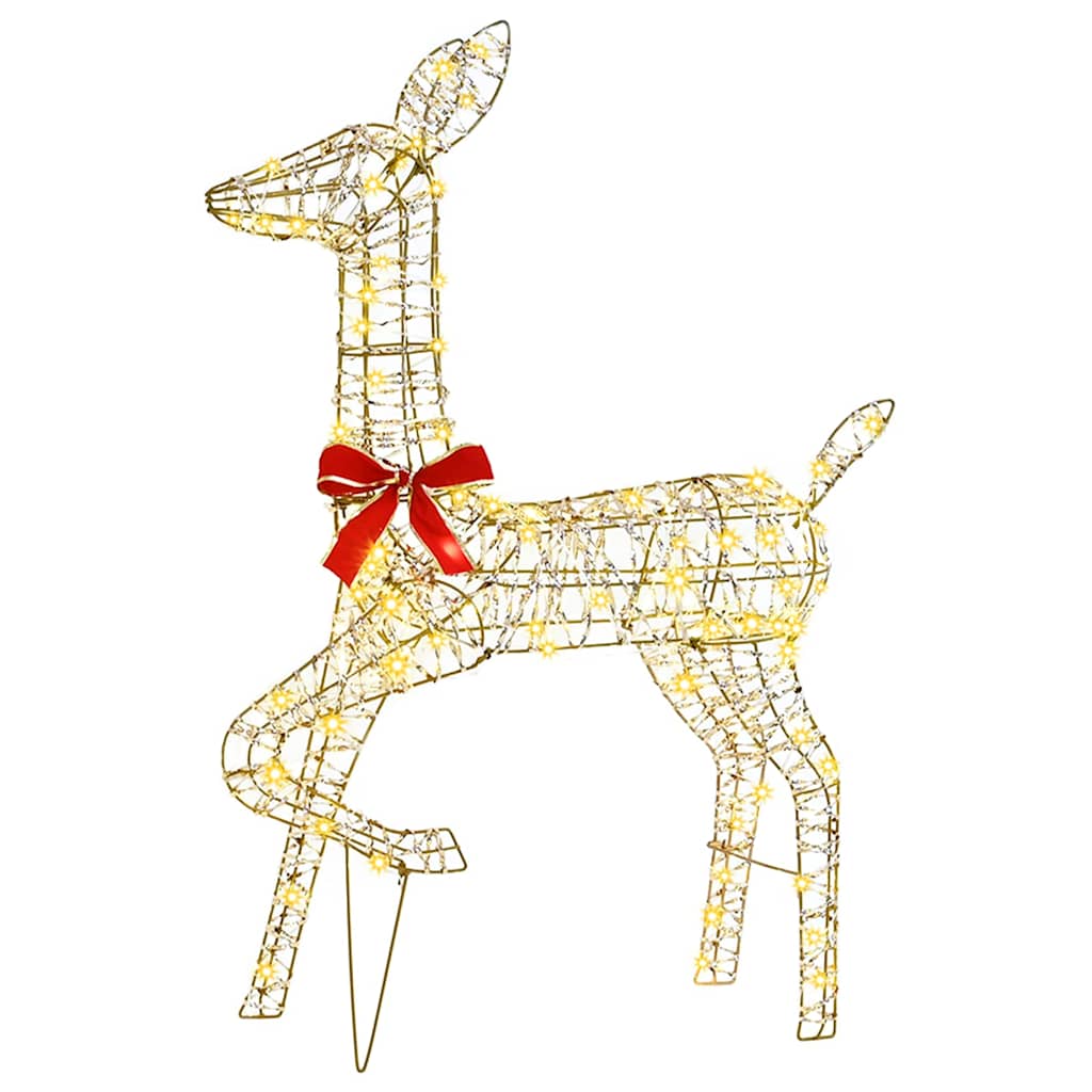 Reindeer Family 3 pcs 300 LEDs Warm white 67 x 26 x 127 cm PET Gold PET