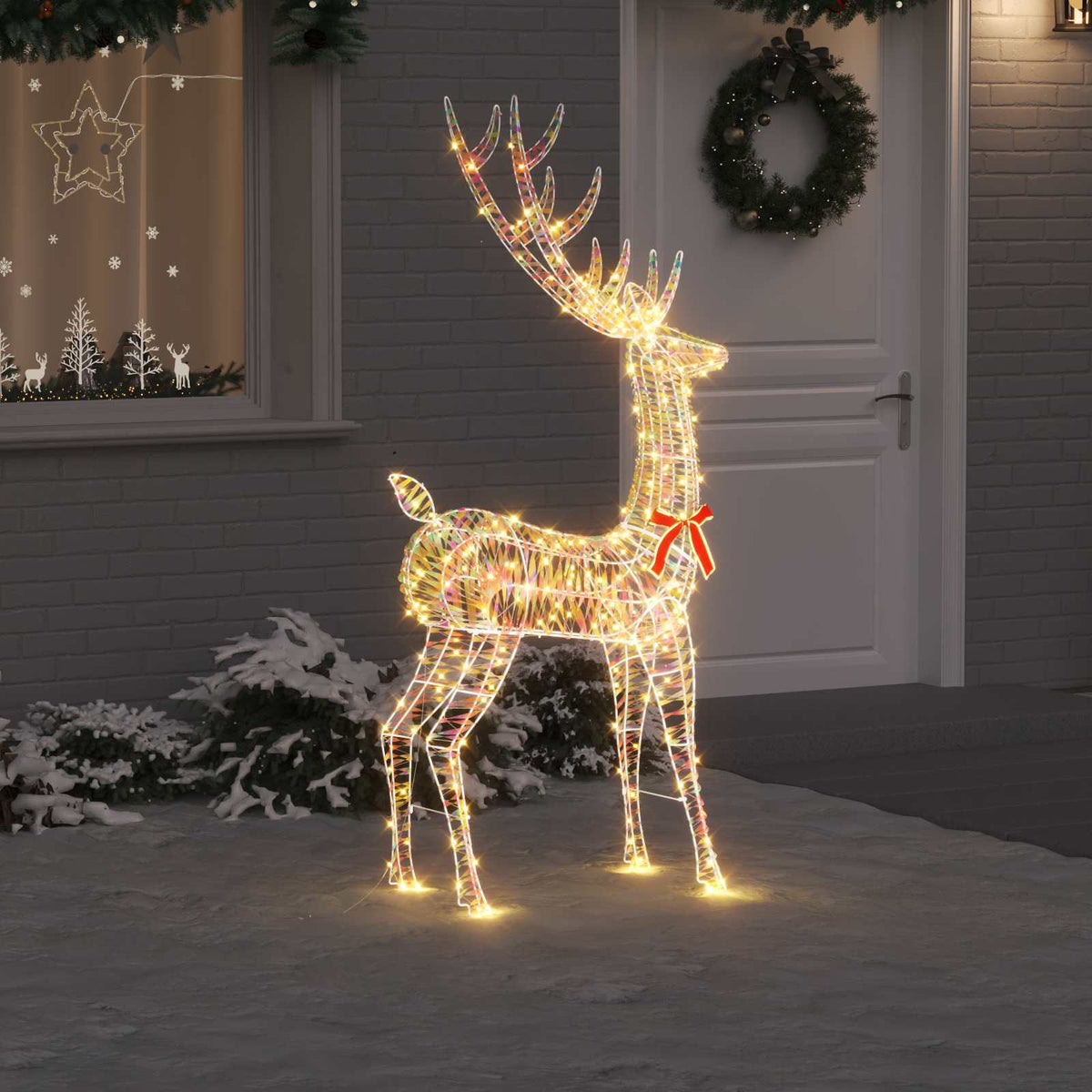 3D Christmas Reindeer LOVIISA 250 LEDs Warm White Height 180 cm 96 cm 40 cm Iridescent PET