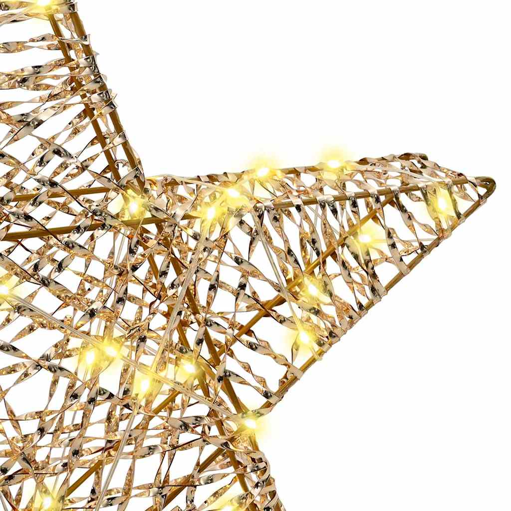 3D Christmas Star Warm White 55 x 52.5 x 10 cm Gold PET