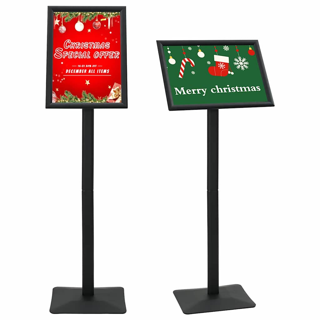 Pedestal Poster Stand Cast Iron Black A3
