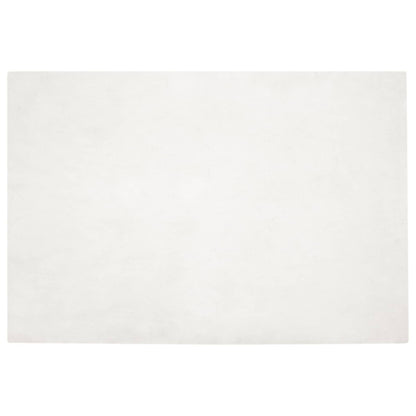 Anti-Slip Faux Rabbit Fur Rug OLITE Polyester Cream 160 x 230 cm