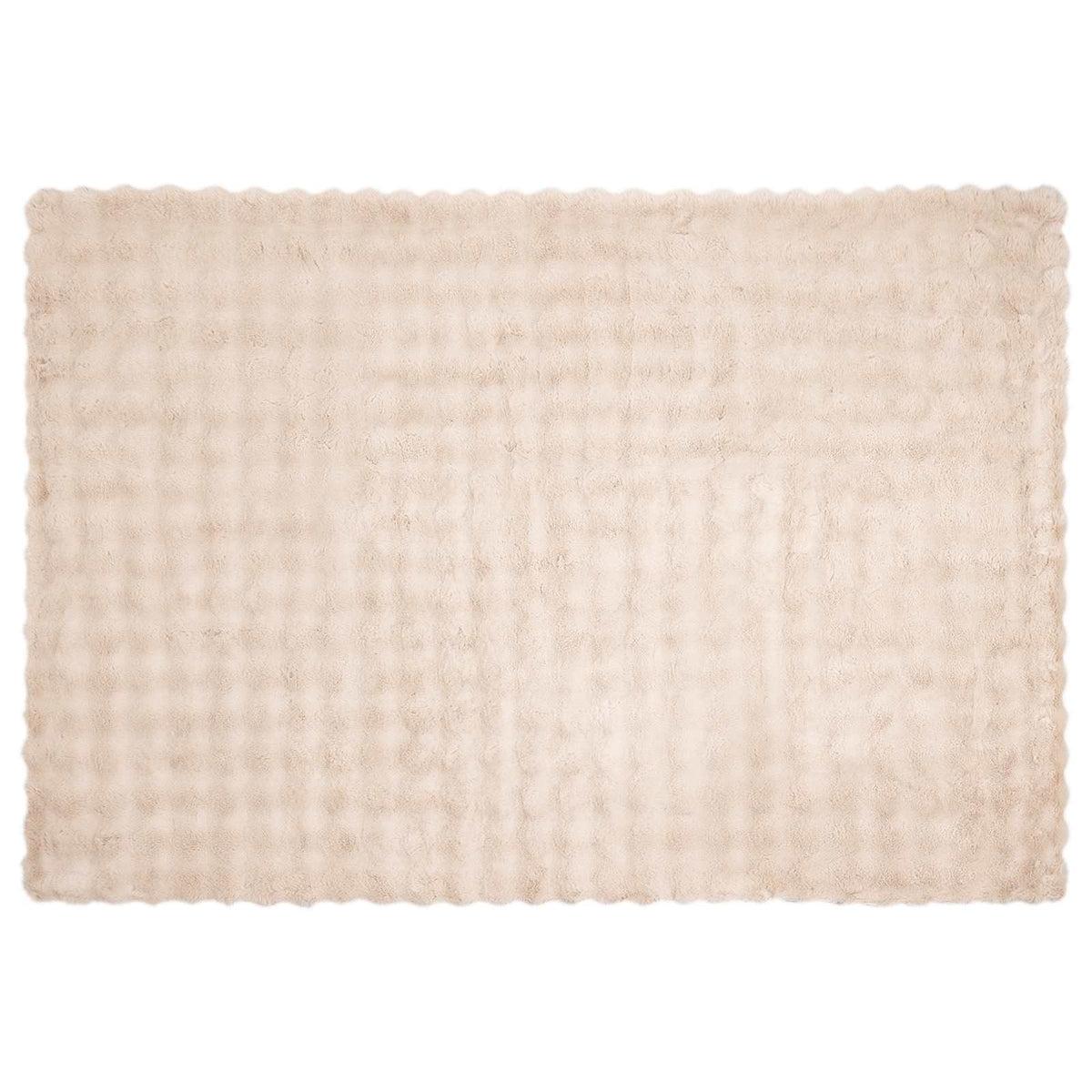 Anti-Slip Faux Rabbit Fur Blanket Olite 150 x 220 cm Beige