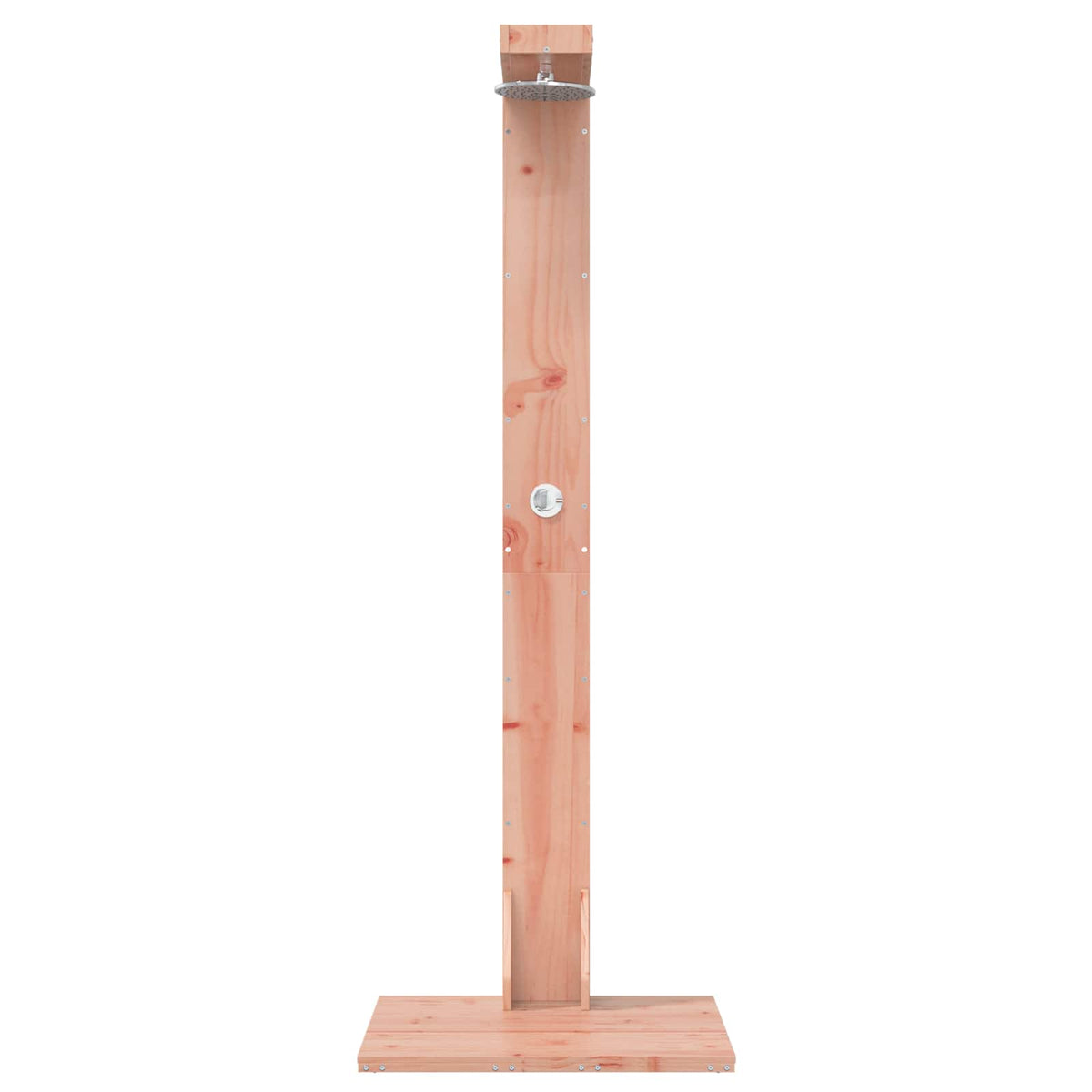 Outdoor Shower 210 cm Solid Pine Wood and Stainless Steel Natural douglas