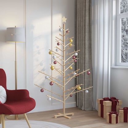 Wooden Christmas Tree KOTKA Bamboo and Solid Pine Wood Natural (unfinished) 180 cm