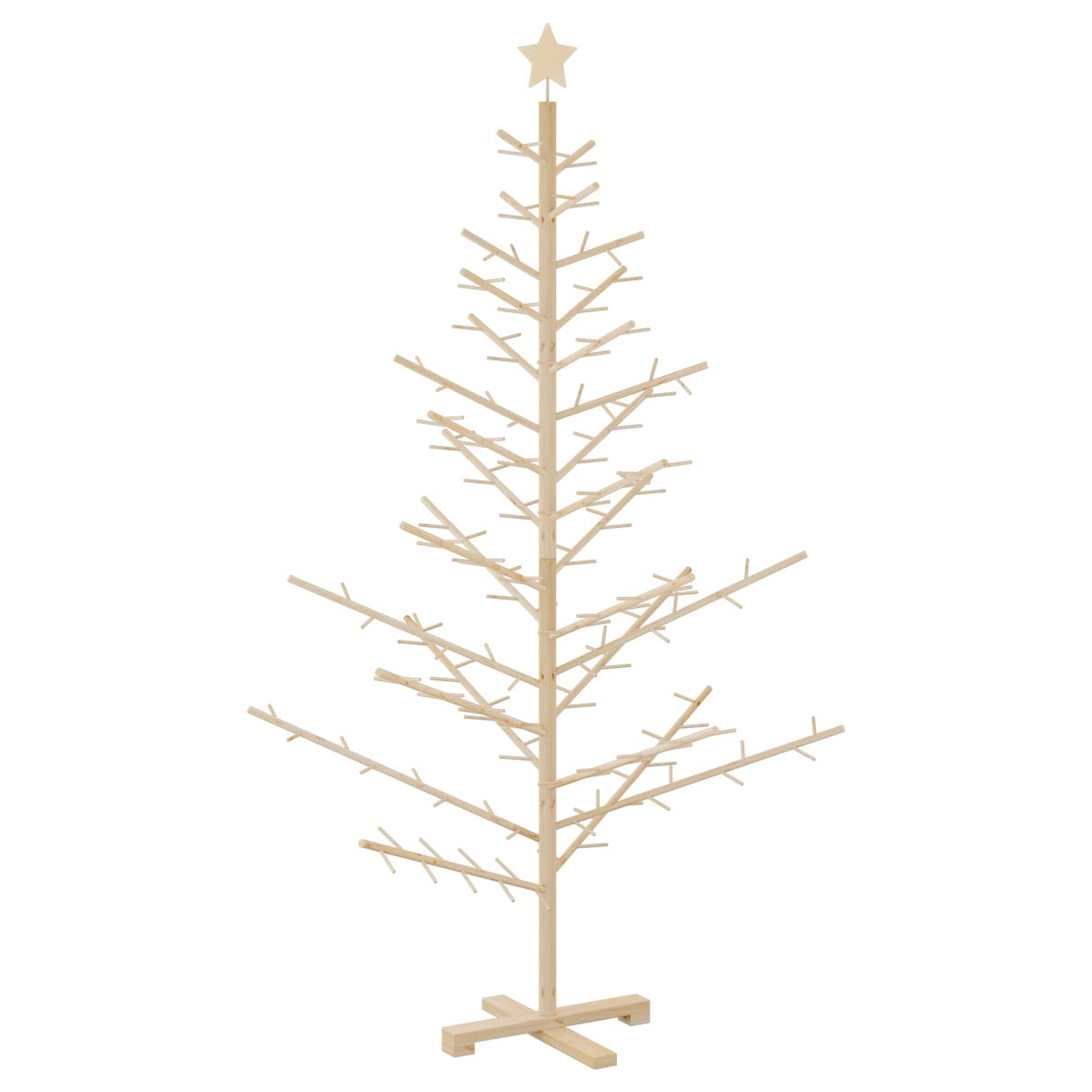 Wooden Christmas Tree KOTKA Bamboo and Solid Pine Wood Natural (unfinished) 180 cm