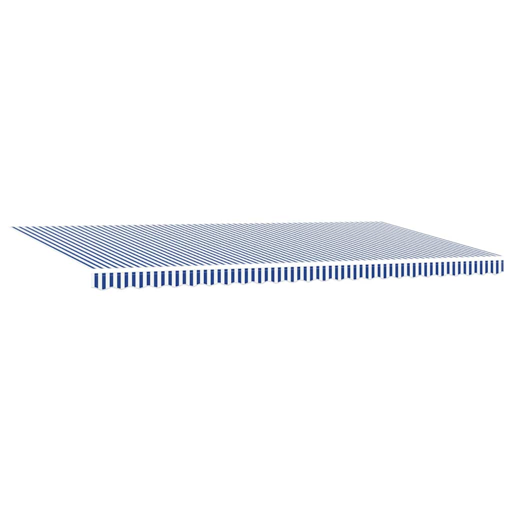 vidaXL Retractable Awning Blue and White 600 x 300 cm 5