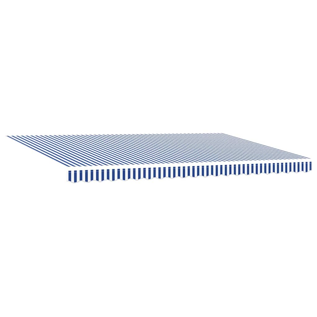 vidaXL Retractable Awning Blue and White 500 x 300 cm 5